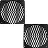 Aerzetix Set di 2 Griglie per Ventola 120x120 mm in plastica Colore Nero