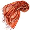 Lorenzo Cana Luxury Pashmina Sciarpa da donna in tessuto jacquard 100% seta 70 x 190 cm modello Paisley sciarpa seta pashmina colori armoniosi