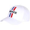 PAYS Cappellino francese bianco bandiera blu rosso moda classe - taglia unica - bianco