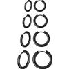 Boao 4 Paia Orecchini a Cerchio in Acciaio Inossidabile Piccoli Orecchini a Cerchio Cartilagineo Anelli per Labbra Naso per Uomini e Donne (12 mm, 14 mm, 16 mm, 18 mm, Nero)