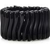 ZAVANA Bracciale Donna Nero Largo 40 mm in Resina, Bracciale Elastico Chunky con Maglie Ondulate, Gioiello Statement Boho