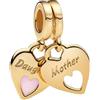 Vegaine Mamma Charms Ciondolo per Braccialetti San Valentino Festa della Mamma Gioielli Regali per Donne