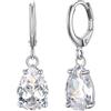 Bestyle Orecchini Donna Argento 925 Ciondolo Diamante Goccia Pietre Preziose ad Alta Traslucidità Orecchini Collezione Pietra Portafortuna 12 Mesi