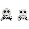 Disney Nightmare Before Christmas Jack Skellington - Orecchini a perno in argento Sterling smaltato, Argento sterling