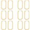 UNICRAFTALE 6 paia di orecchini placcati in oro 18 carati per donna in acciaio inox Huggie orecchini a cerchio rettangolari minimalisti alla moda orecchini a cerchio quadrati geometrici per la