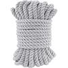 LEREATI Corda intrecciata argentata, 7 mmx10 m, corda in poliestere a 3 strati, morbida corda in raso, corda decorativa in macramè, per fai da te, fai da te, per regali, decorazioni per la casa