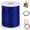 LEREATI Filo Nylon 2mm per Braccialetti, 100m Cordoncino Natalizio Coda di Topo, Macrame Corda per Collane Perline Gioielli Fai da Te (Blu Reale)