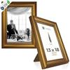CABBEL Set 2 Cornici Foto Oro 13x18 cm AVI - Cornici Barocche Vintage con Motivi Ornamentali, Ideali per Foto, Poster e Opere d'Arte, Stile Classico per Casa e Ufficio