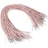 PATIKIL 18 Filo Elastico con Barbetta, 100Pz 2mm Anello Corda Elastici Rotondi Cordini Spinati con Fermagli a Barbetta Metallo per Cappello Maschere Menù Creazioni Libri, Oro Rosa (45cm)