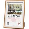 3-B Cornice portafoto Salo Duo - bianco/marrone (rovere) - 21 x 29,7 cm (A4) - Cornice in legno, cornice per documenti con vetro acrilico