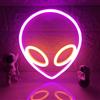 Fespcj Alien Logo Luci Notturne Con Forme Decorazioni di Illuminazione Speciale Luci LED Neon Risparmio Energetico E Luminose Decorazioni di Halloween Dando Regali Ad Amici E Decorazioni Di Vacanza