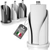 Mihoho Portarotolo di carta igienica, portarotolo da bagno indipendente in acciaio inox, portarotolo, distributore di carta igienica per bagno e cucina (Bianco)