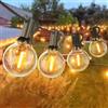 Toipwen Catena Luminosa Esterno, 15M IP45 Impermeabile Collegabile Luci da Esterno con 25+1 G40 Lampadine in Plastica Infrangibile, Bianco Caldo 2700K per Giardino, Patio, Feste, Matrimoni
