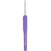 Tulip Etimo Murasaki Uncinetto - Uncinetto Ergonomico in Alluminio con Impugnatura Softgrip, Leggero e Punta Liscia per Tutti i Tipi di Filato, Manico Viola, 3.75mm - 1 Pezzo