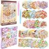 UBERMing 40 Pezzi Adesivi di Scena DIY 3D House Stickers, Adesivi Decorativi 3D per Scene di Case in Miniatura, Adesivi fai da te per la Casa, Sticker Therapy Antistress Creativa con 2 Pinzette