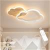FANLG Plafoniera Cameretta Bambini Lampadario Nuvola Cameretta 60CM Plafoniera Led Soffitto Dimmerabile con Telecomando 3000-6000K Lampada da soffitto per Camera da Letto e Soggiorno dei Bambini 35W