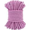 LEREATI Rosa Poliestere Cordoncino 7mm x 11m, Cordoncino Satinato Morbido a 3 Strati per Artigianato Decorativo, Corda per Macramè per Fai da Te, per Tende, Cravatte, Regali, Borse