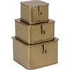 Creative Co-op Scatole Decorative, Ferro, Oro, 15,2 cm