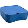 TUKA-i-AKUT [3X] Organizzatore Impilabile Cassettiera Scatola Portaoggetti da Tavolo, Portautensili Combinabile Flessibile Portautensili, per Trucchi Cosmetici, per Scatola 23x22x8 cm TKD8610-3x Blu