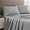 Linen Closet Set di 2 federe king size in percalle di cotone, colore: grigio scuro