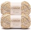 Caron Simply Me Mosaic Beachy Yarn - 2 confezioni da 140 g, 62% acrilico, 20% nylon, 18% lana, #5 Bulky, 150 m, per maglia/uncinetto