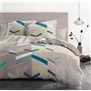 Home Linge Passion Set Copripiumino 3 Pezzi Marco Taupe 100% Cotone 57 Fili, Grigio Talpa, Grande, 220 x 240 cm, 3 unità