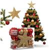 Avilia - Addobbi Natalizi in Rosso e Oro 44 Pezzi per Albero e Casa con Forme Varie e Finiture Lucide e Opache, Facili da Appendere e Infrangibili per un Natale Luminoso e Raffinato