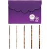 KnitPro Set di Ferri da Uncinetto KnitPro Symfonie - Legno a Doppia Punta, (3-3.5, 4-4.5, 5-5.5, 6-6.5 e 7-8 mm)