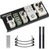 VOHALO Mini pedaliera per chitarra Valigetta in alluminio Pedalboard per effetti per chitarra con nastro per pedali, fascetta, cavo patch Nero