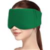 Hilph Maschera per dormire con chiusura in velcro per uomini e donne, 100% blockout maschera per gli occhi per dormire, maschera regolabile per dormire e dormire la notte, viaggi e pisolini, verde