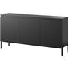 Selsey Bemmi - Credenza comò 3 ante, nero, 150 cm