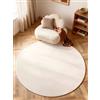 Elle Decoration Puristic - Tappeto di lana rotondo con nodi, naturale e fatto a mano, in tinta unita, naturale, per soggiorno, soggiorno, camera da letto, colore bianco naturale, Ø 160 cm