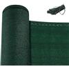 WOLTU Rete Ombreggiante 1,2x10 m, Frangivista per Recinzione Giardino, Telo Frangivento da Esterno, con Occhielli e Fascette, Resistente alle Intemperie, per Balcone, in HDPE 180g/m², Verde