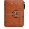 HUA ANGEL Donna Corto Clutch Portafoglio Grande Capacità Cerniera Portamonete Borsa per Monete Pelle PU Pochette da Polso con Multiple Slot per Schede Carte di Credito Contanti Fatture
