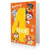 Danilo Promotions LTD Danilo Promotions PA077 - Biglietto di auguri ufficiale Paw Patrol, per 4 anni, multicolore