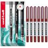 uni-ball Eye Micro UB-150 - Penna a inchiostro gel, 0,5 mm, confezione da 6, inchiostro rosso, in confezione regalo