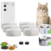 CaniMood Lotto di 6 filtri di ricambio + 2 spugne - Fontana d'Acqua per Cane e Gatto 3,2 L - Ultra Silenziosa Senza Fili con Sensore di Movimento, Filtrazione Continua, LED d'Ambiente, Vassoio in Acciaio Inox