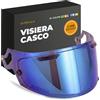 Everalo Visiera Compatibile con Arai Chaser X - Rx7v - Rx7x - Quantic - Quantum X - Concept X - Concept Xe - Renegade V - Profile V - Qv Pro - Vas V (Blu Elettro)
