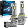 Sycreek 9012 LED 24000LM 90W,Lampadina LED HIR2 9012 1:1 Mini Design 6500K Bianco Freddo,Kit di conversione alogena,Lampadina per fari per Auto o Moto 12V