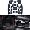 CDEFG Compatibile con Hyundai I30 I30N N Line 2017-2022 2023, Tappetino Antiscivolo Antipolvere Antigraffio Tappetini in Gomma Portabicchieri Auto I30 N Accessori (Blu)