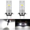 KATUR Estremamente Luminoso Top Advanced CSP LED Chip Auto H7 Daytime Running DRL Lampadine a LED o fari fendinebbia - 6500K Xenon White 1600LM Impermeabile IP68 80W - 3 Anni di Garanzia
