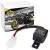 Area1 Relè Frecce Moto Digitale a Carico Indipendente per Frecce LED, Alogene e Lampadine, 12V 0,1-150W, 2 Pin / 2 Poli, con Connettore