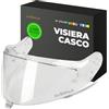 Everalo Visiera Compatibile con Shark Skwall i3 - DSkwall 3 - Ridill 2 - Skwal Cup - VZ400 (Trasparente)