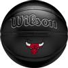 Wilson Pallone da Basket NBA Team Premiere, Con Design dinamico A Profondità, Con Effetto Pelle di Serpente e Toppa Della Squadra Ricamata, Squadra: Chicago Bulls, Colore: Nero, Taglia: 7