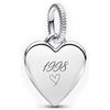 PANDORA Collana Engravable Heart Sterling Silver Pendant 398914C00 Marca, Talla única, Metallo, Nessuna pietra preziosa