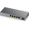 Zyxel GS1350-6HP-EU0101F switch di rete Gestito L2 Gigabit Ethernet (10/100/1000) Supporto Power over (PoE) Grigio [GS1350-6HP-EU0101F]
