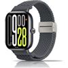 chinbersky Bracciale intrecciato compatibile con Xiaomi Smart Band 8 Pro/9 Pro/Xiaomi Redmi Watch 5/4. Cinturino di ricambio sportivo in nylon magnetico elastico, per uomo e donna.