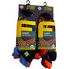 Fassi Calze Fassi Bambù Sneaker tape (2 paia)marrone-verde arancio-blu