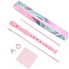 Czzmy Flauto dolce per bambini principianti soprano impugnatura tedesca, flauto a 8 fori per adulti (inchiostro rosa verde Splash)