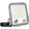RIGIDON 30W Faretto LED con Spina, 3000LM Proiettore Faro LED Esterno, Luce Bianca Fredda 6000K Faretti Led da Esterno, Impermeabile Luci di Sicurezza per Terrazza, Giardino, Corridoio, Garage